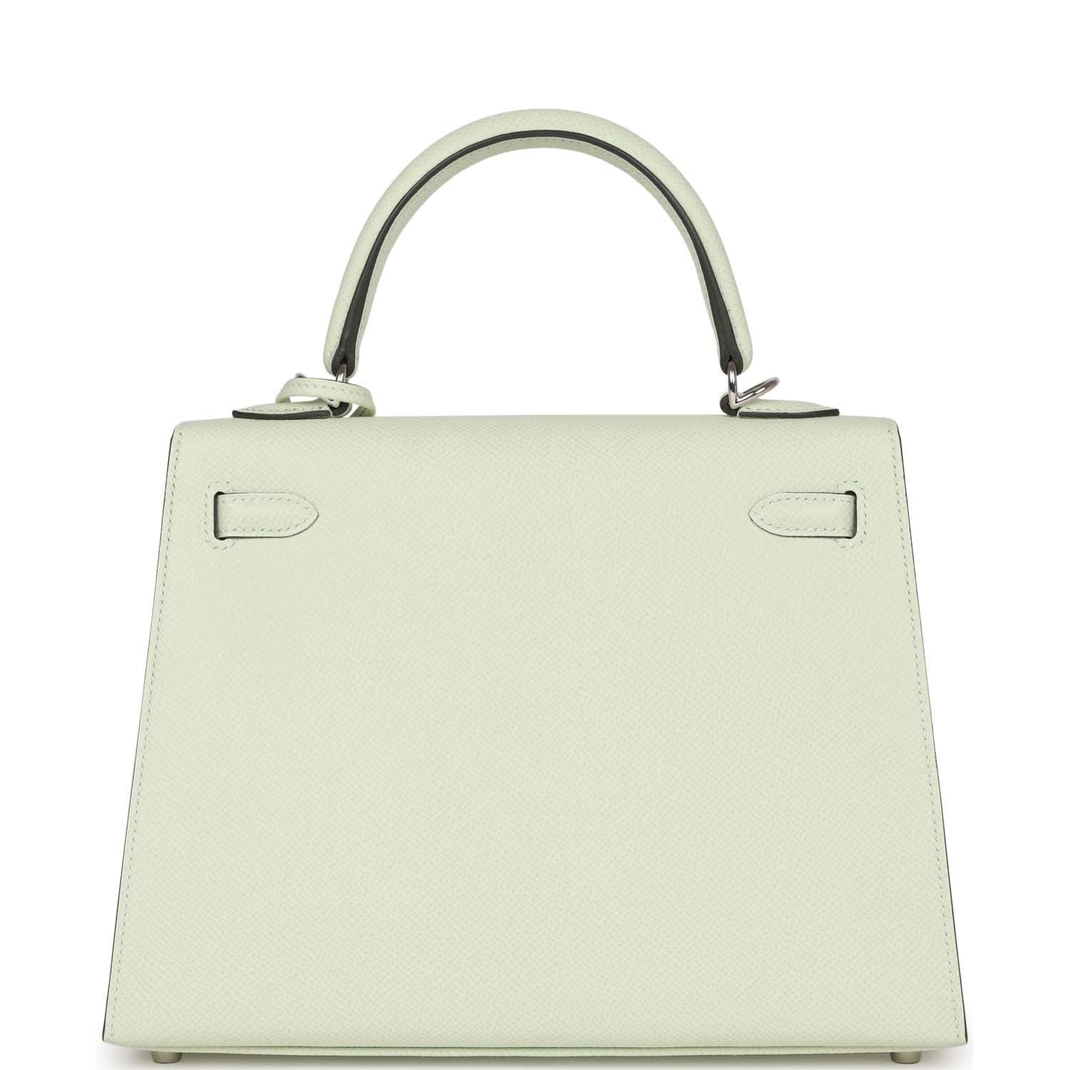 Hermes Kelly Sellier 25 Vert Fizz Epsom Palladium Hardware - sneakerlandnet