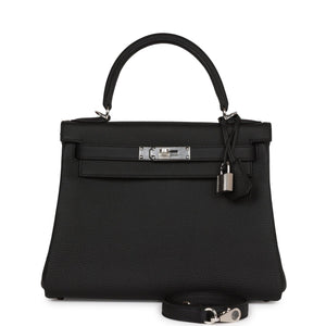 Kelly Retourne 28 Black Togo Palladium Hardware Kilta bags