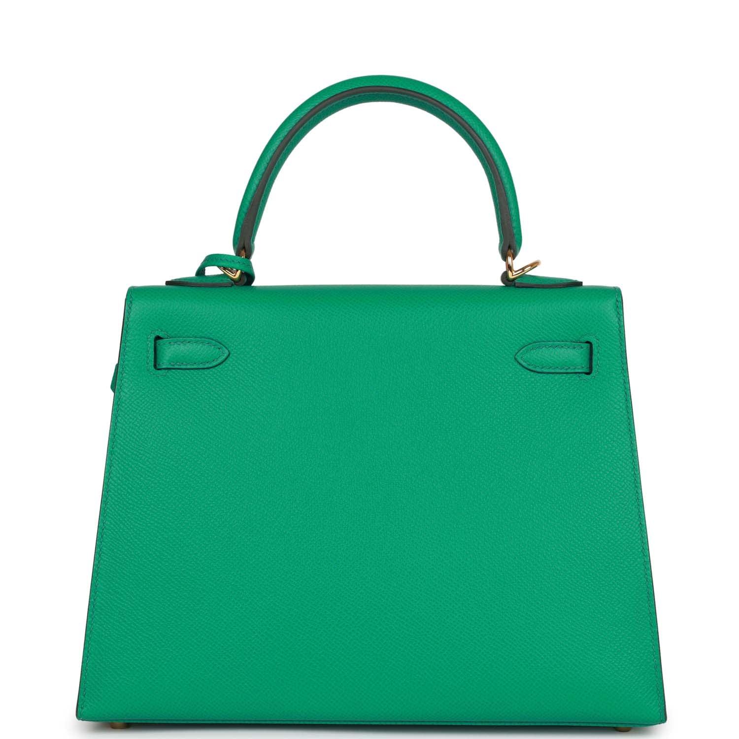 Kelly Sellier 25 Vert Jade Epsom Gold Hardware Kilta bags