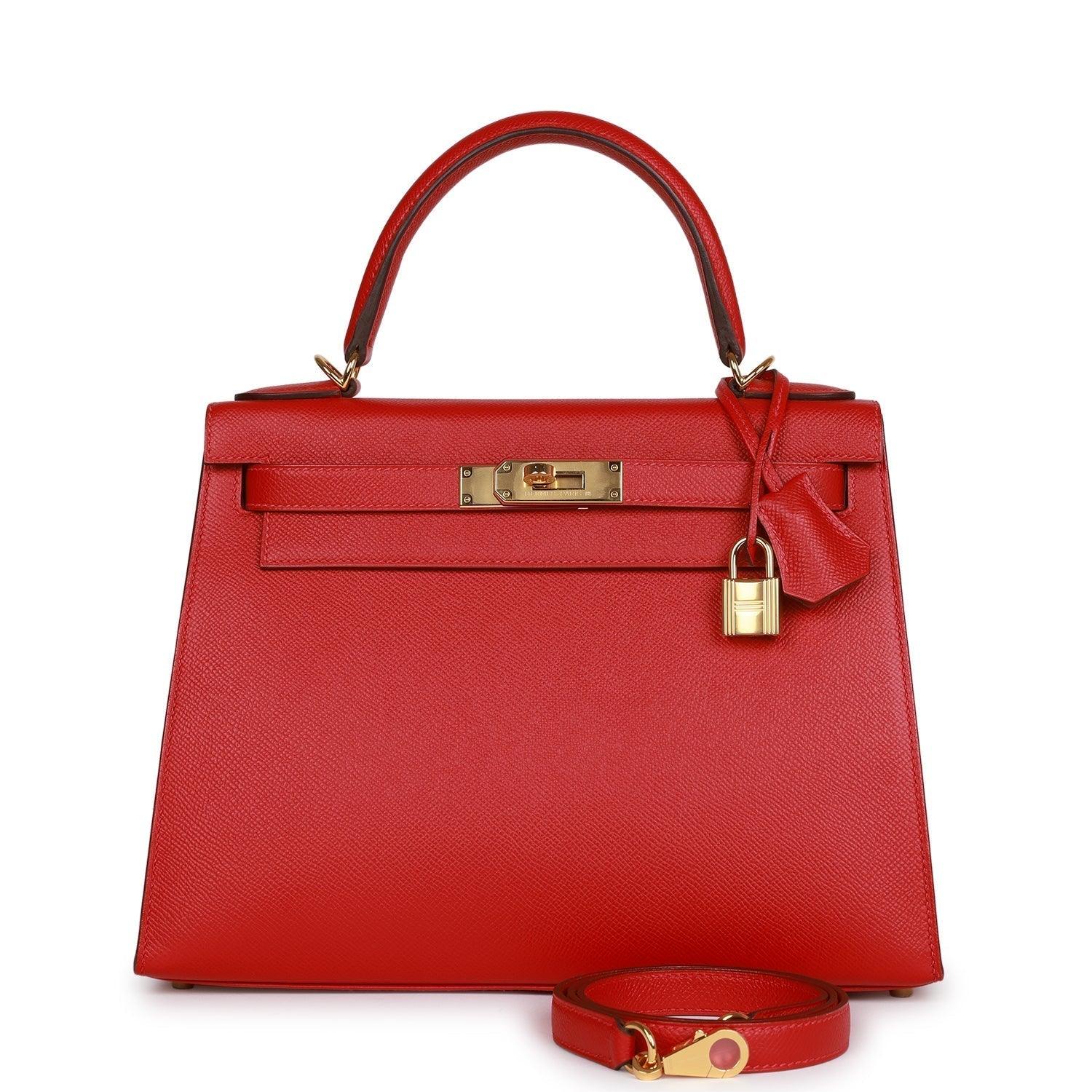 Kelly Sellier 28 Rouge Casaque Epsom Gold Hardware Kilta bags