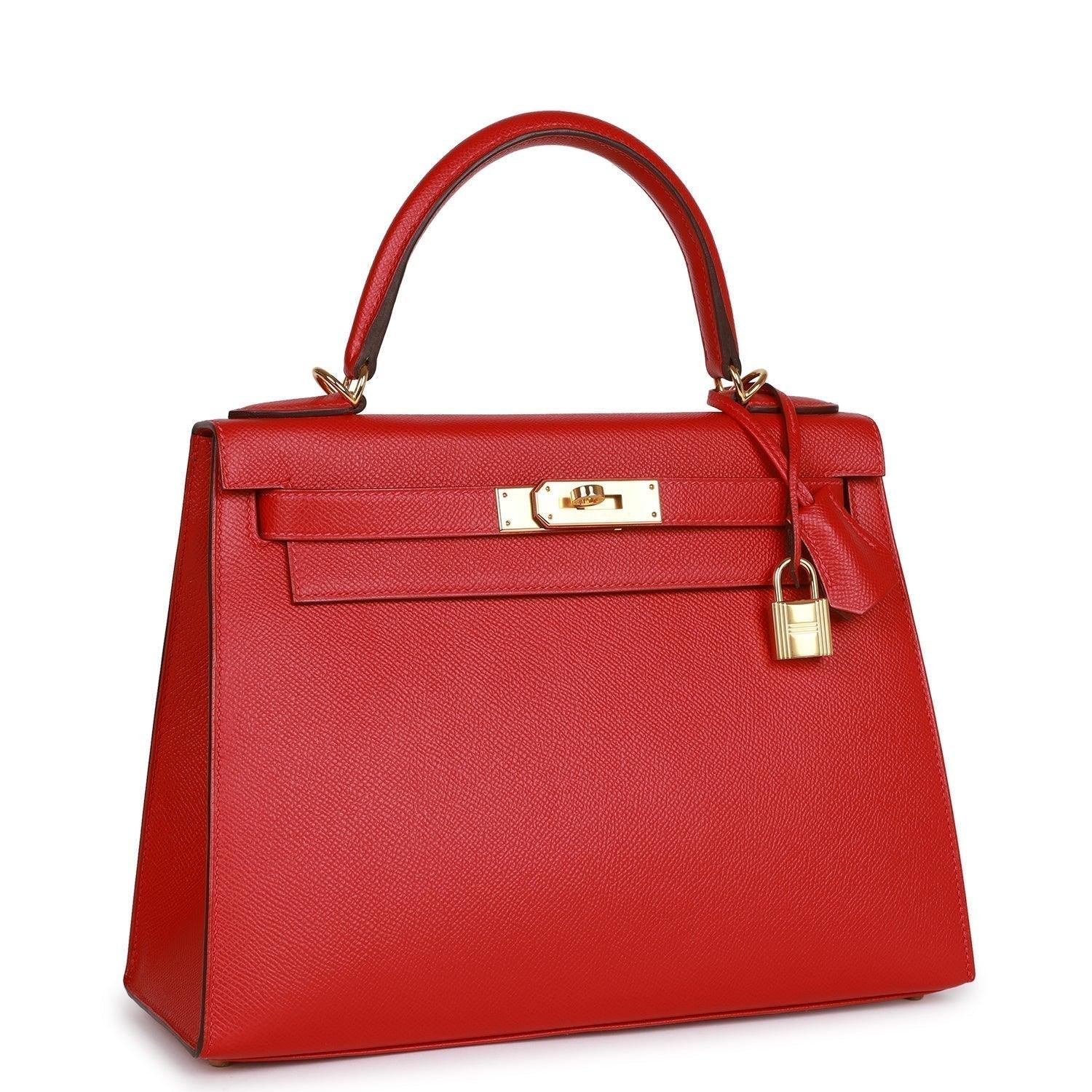 Kelly Sellier 28 Rouge Casaque Epsom Gold Hardware Kilta bags