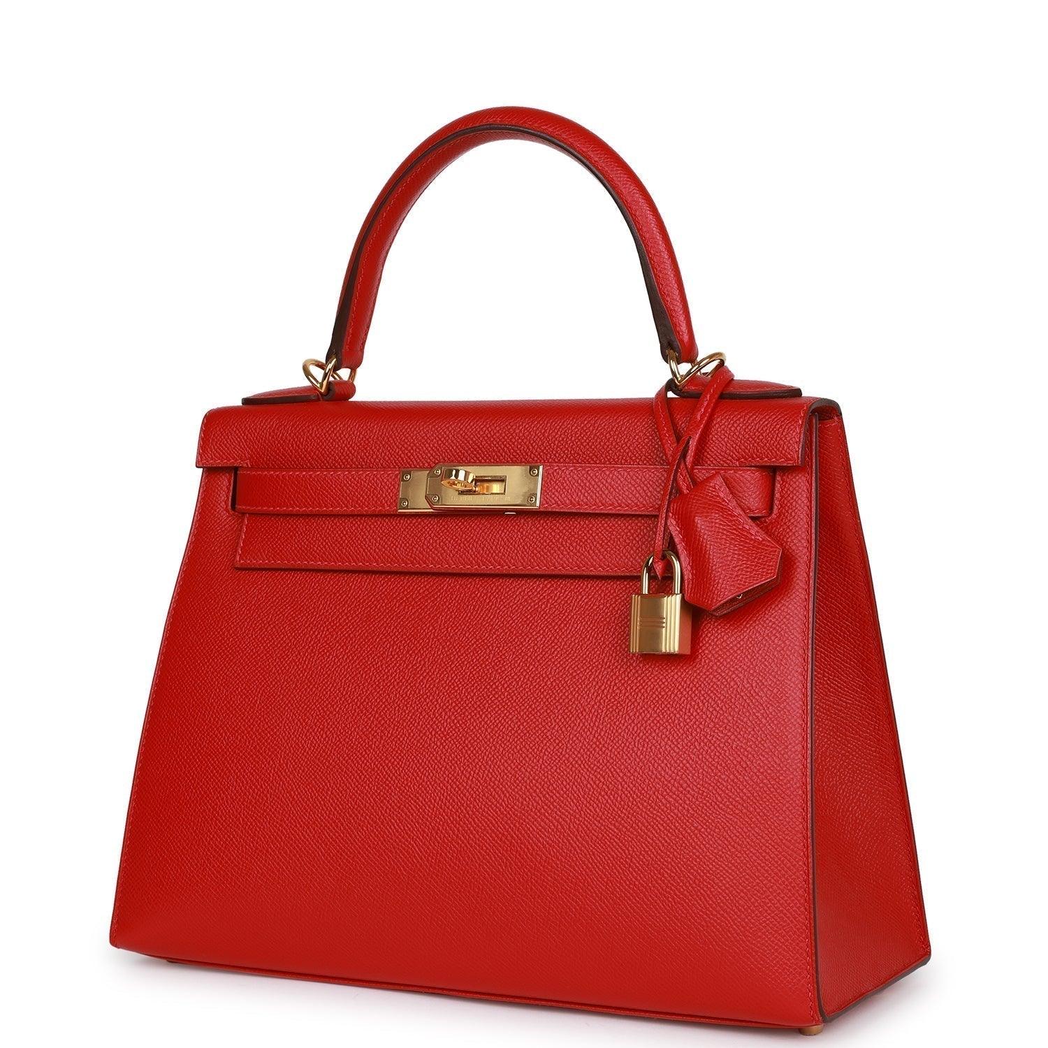 Kelly Sellier 28 Rouge Casaque Epsom Gold Hardware Kilta bags