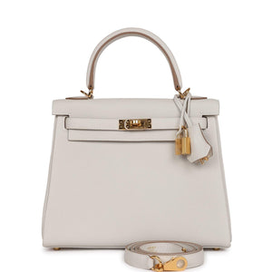 Kelly Retourne 25 Gris Pale Togo Gold Hardware Kilta bags