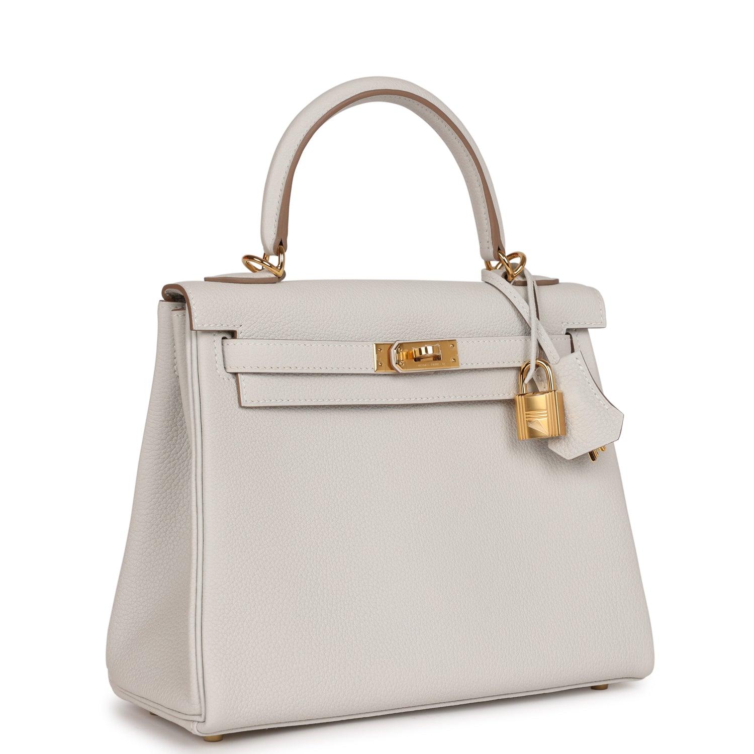 Kelly Retourne 25 Gris Pale Togo Gold Hardware Kilta bags