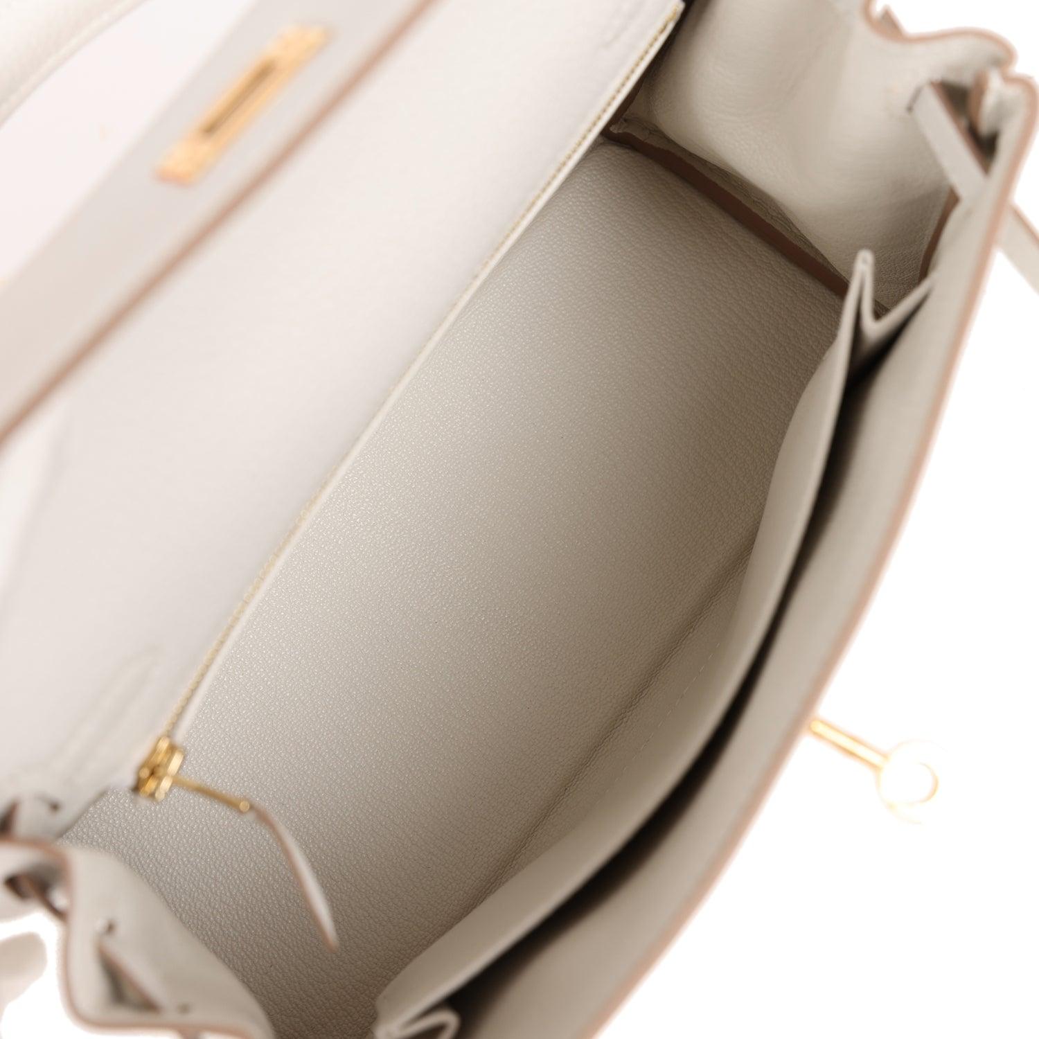 Kelly Retourne 25 Gris Pale Togo Gold Hardware Kilta bags