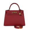 Kelly Sellier 28 Rouge Grenat Epsom Gold Hardware Kilta bags