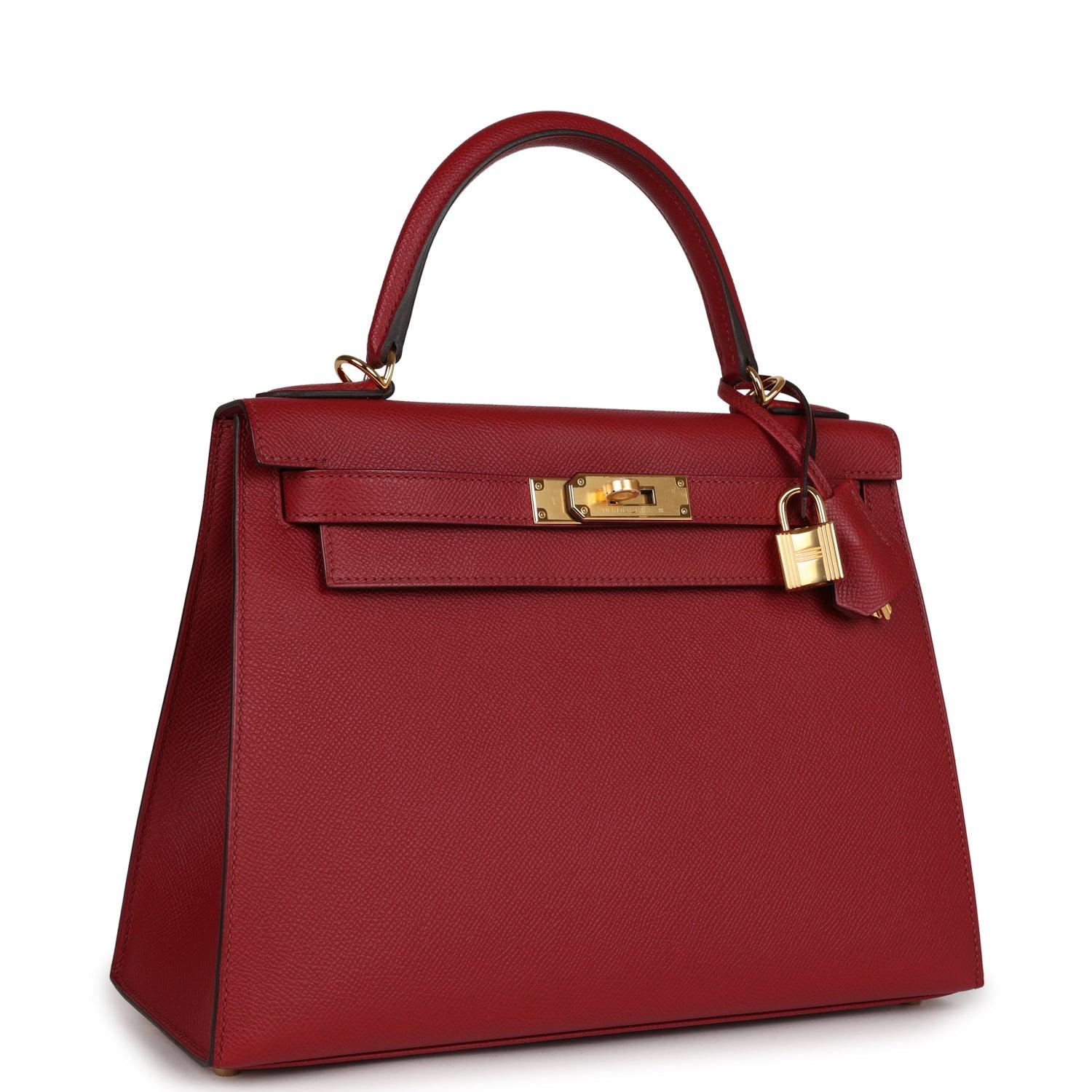 Kelly Sellier 28 Rouge Grenat Epsom Gold Hardware Kilta bags