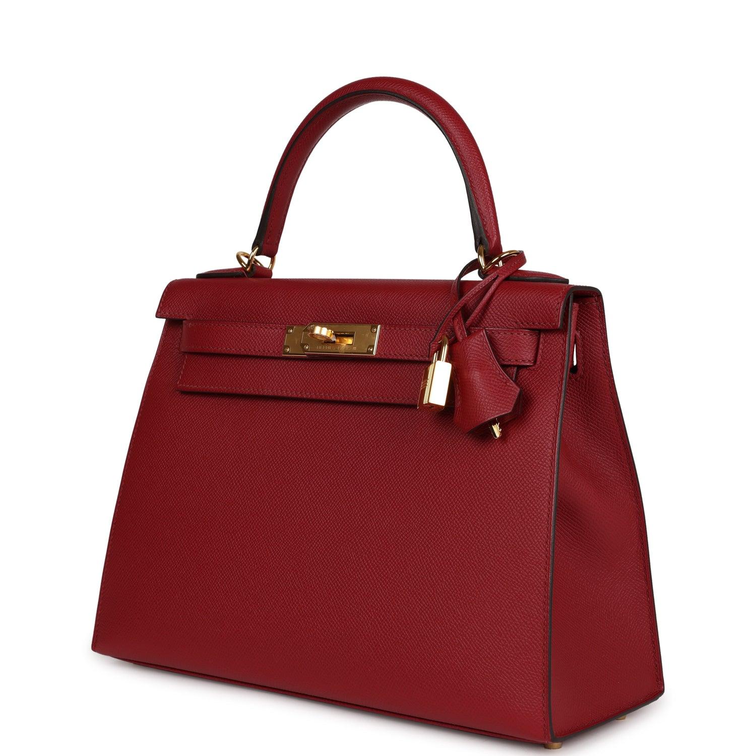 Kelly Sellier 28 Rouge Grenat Epsom Gold Hardware Kilta bags