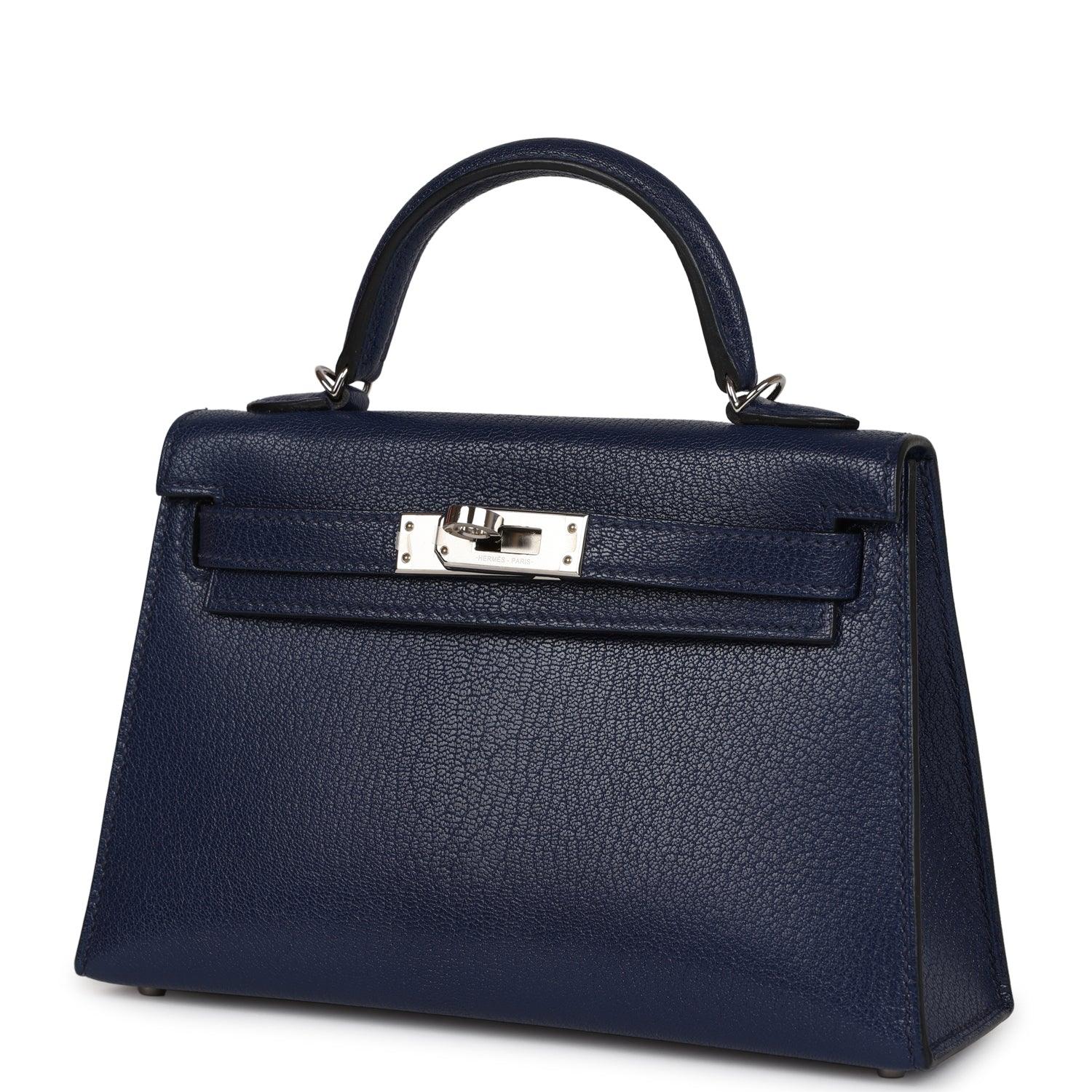 Kelly Sellier 20 Bleu Saphir Chevre Palladium Hardware Kilta bags