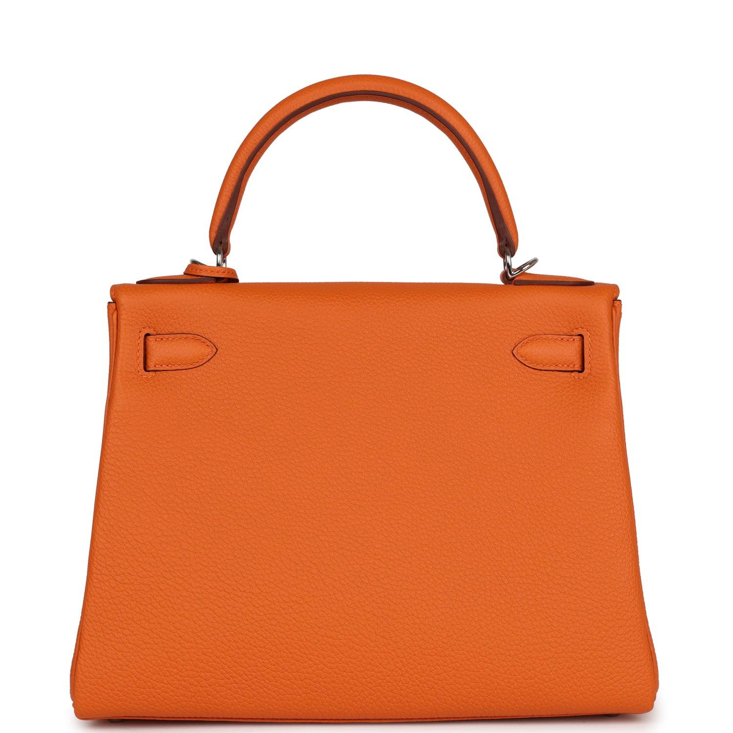 Kelly Retourne 28 Orange Togo Palladium Hardware Kilta bags