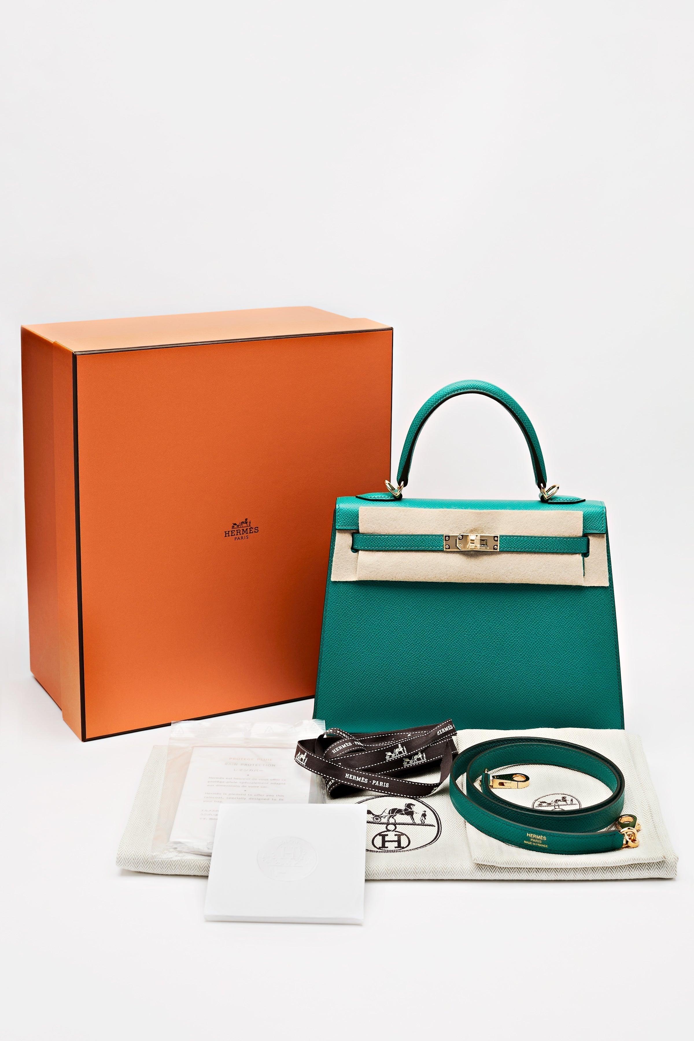 Kelly II 25 Vert Jade Sellier Epsom Calfskin Kilta bags