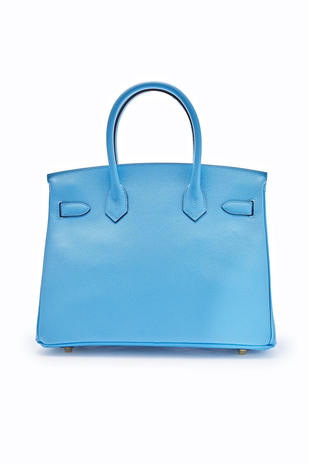 Birkin 30 Epsom Calfskin Bag 7N Celeste Kilta bags