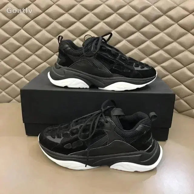 High Quality Cowhide Stitched Bone Shape Unisex Sneakers - 1984