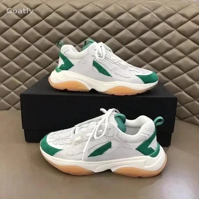 High Quality Cowhide Stitched Bone Shape Unisex Sneakers - 1984