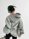 Oversized Y2K Fleece Hoodie for Women - Thick Letter Print Pullover Sweatshirt - Fall Winter Korean Style Plus Size eprolo