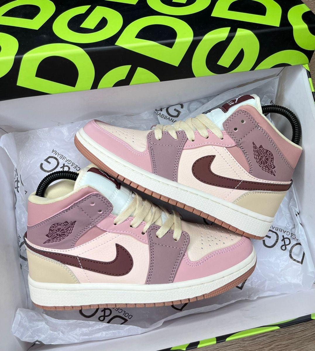 Custom Jordan 1 Mid SE Dark Pony Smoky Mauve DO7440-821 - sneakerhypesusa