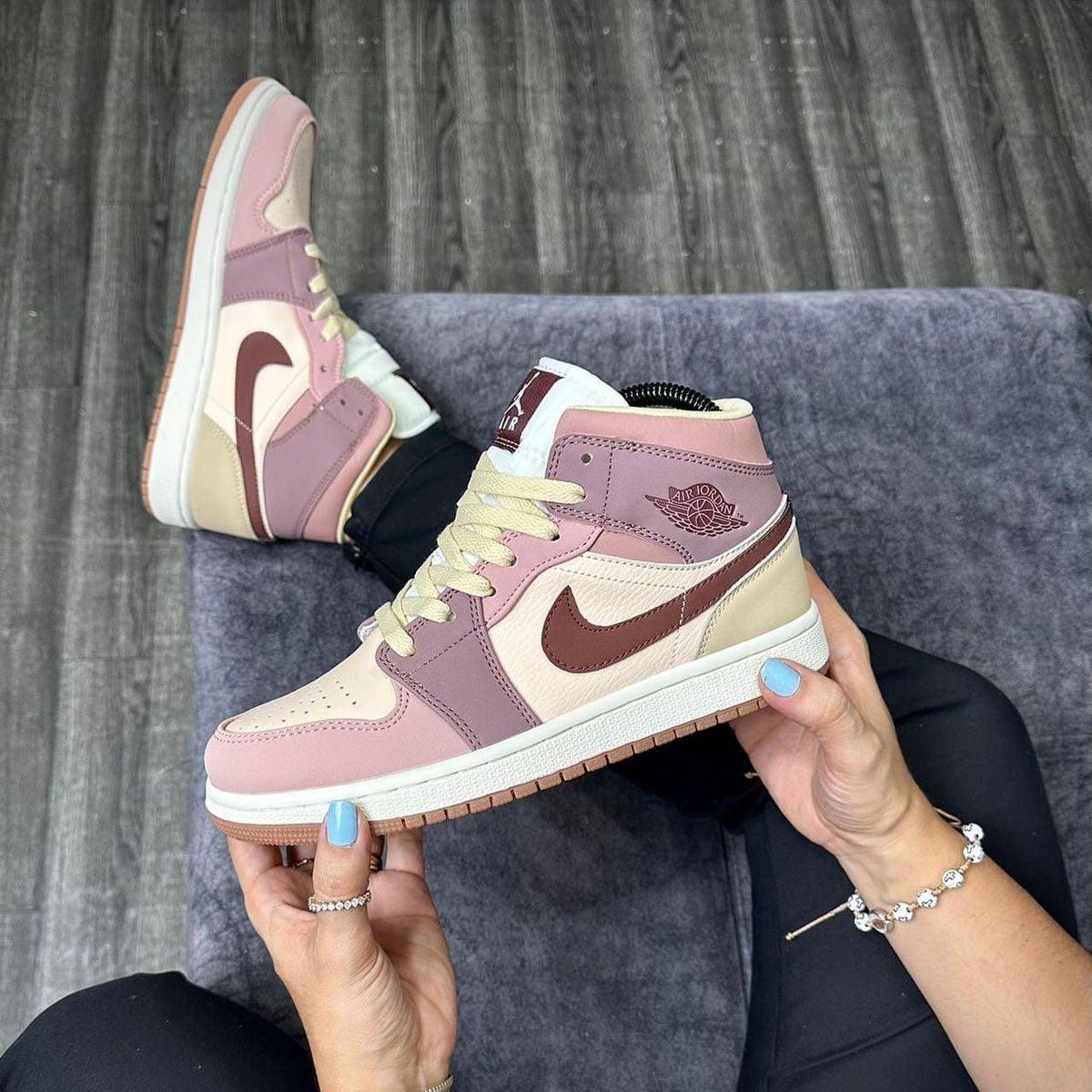 Custom Jordan 1 Mid SE Dark Pony Smoky Mauve DO7440-821 - sneakerhypesusa