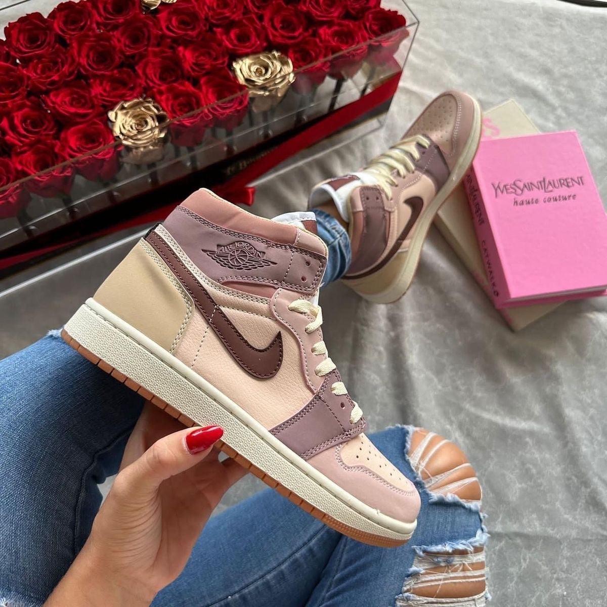 Custom Jordan 1 Mid SE Dark Pony Smoky Mauve DO7440-821 - sneakerhypesusa