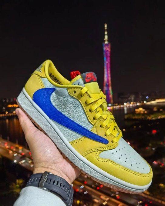 Custom Travis Scott x Air Jordan 1 Low “Canary” DZ4137-700 sneakerland