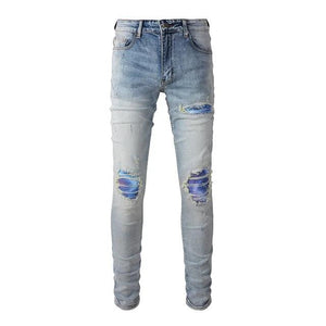 1984 Streetwear Light Blue Ripped Jeans - 1984brand