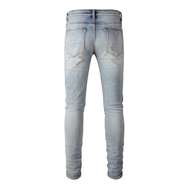 1984 Streetwear Light Blue Ripped Jeans - 1984brand