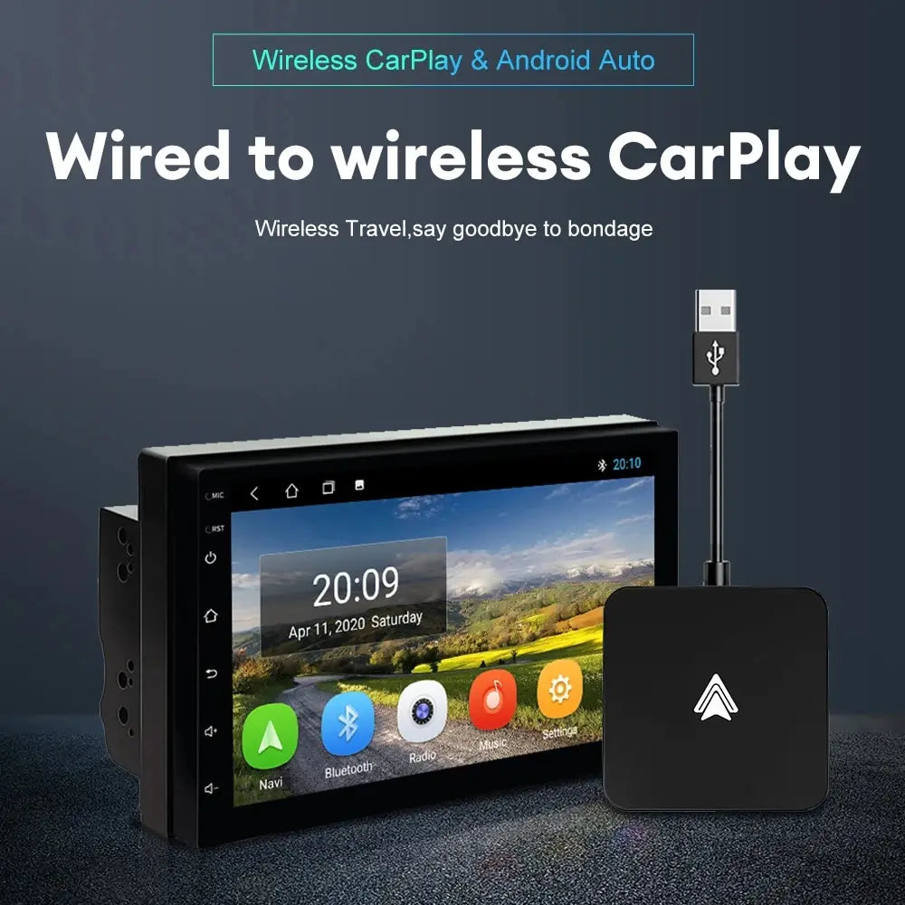 Mini Carplay&Auto Box Dongle Wired To Wireless For Audi Toyota Mazda Nissan Chevrolet Suzuki Subaru Kia Ford Opel Skoda Hyundai