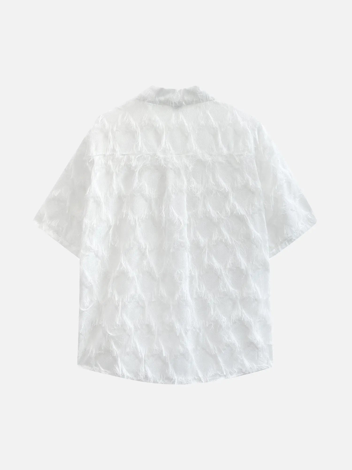 Niche Design Textured Short-sleeved Shirt SP240417E42B