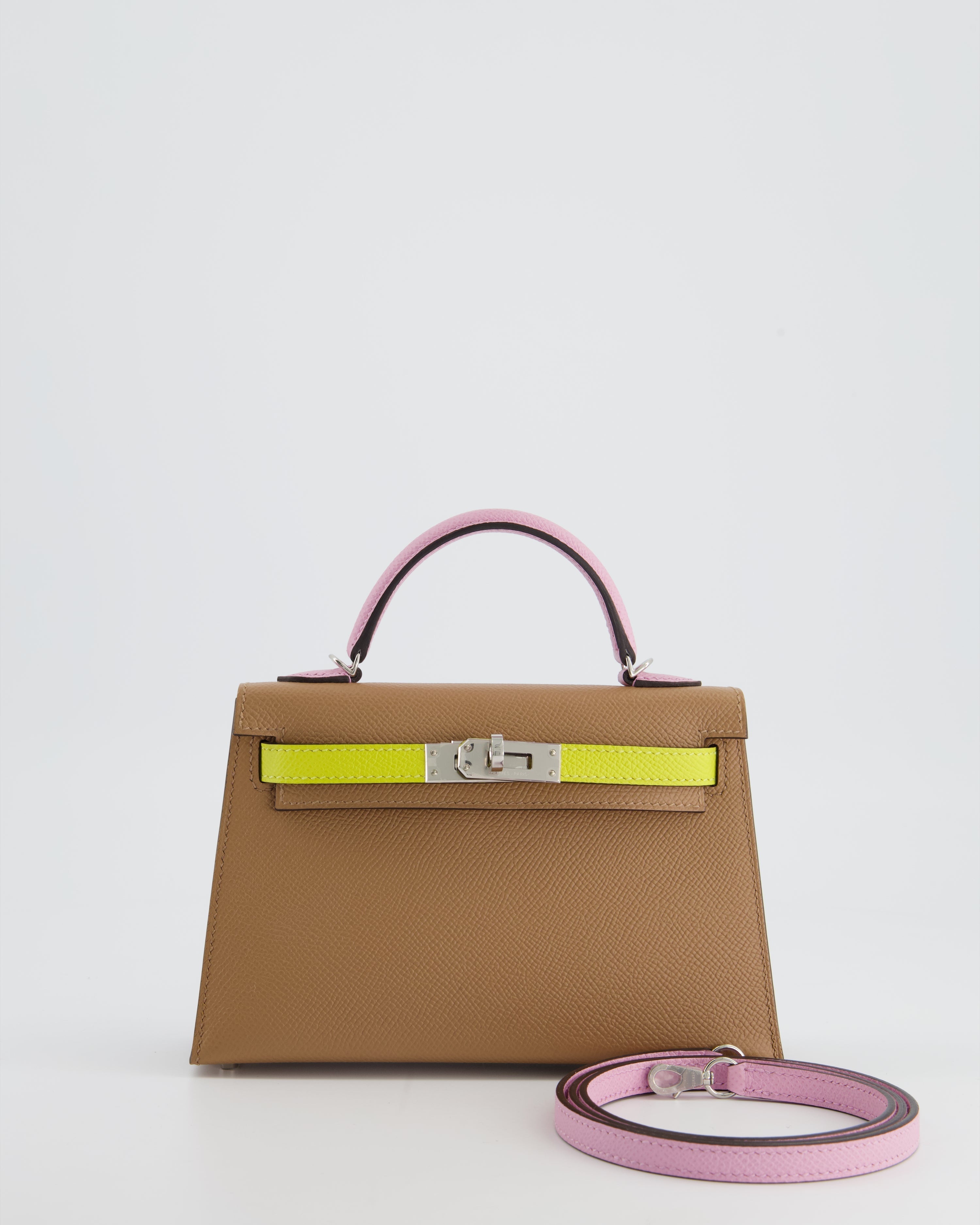 *HOT* Hermes Mini Kelly II Sellier 20cm Tri-Colour with Palladium Hardware - sneakerlandnet