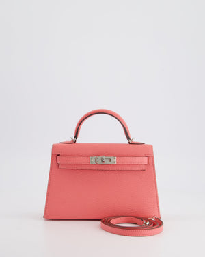 Mini Kelly II Sellier Bag 20cm in Rose Ete Chevre Leather with Palladium Hardware Kilta bags