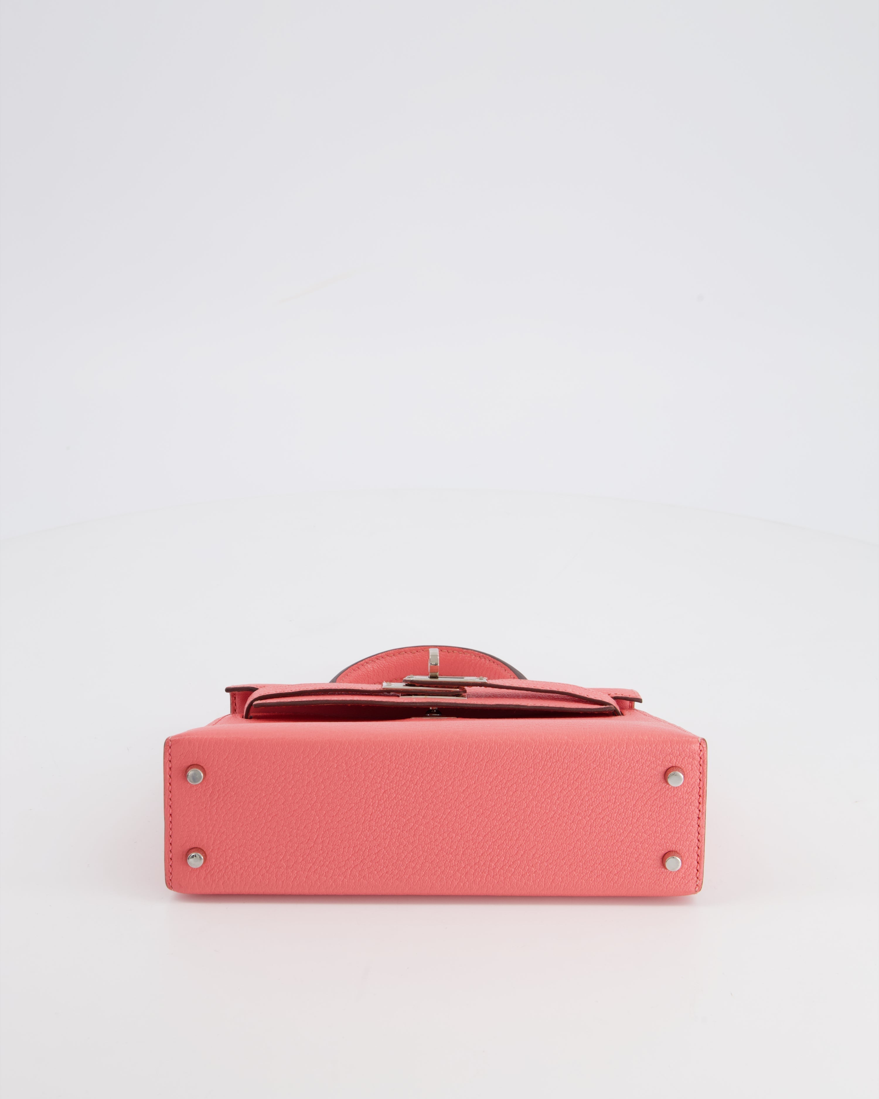 Mini Kelly II Sellier Bag 20cm in Rose Ete Chevre Leather with Palladium Hardware Kilta bags