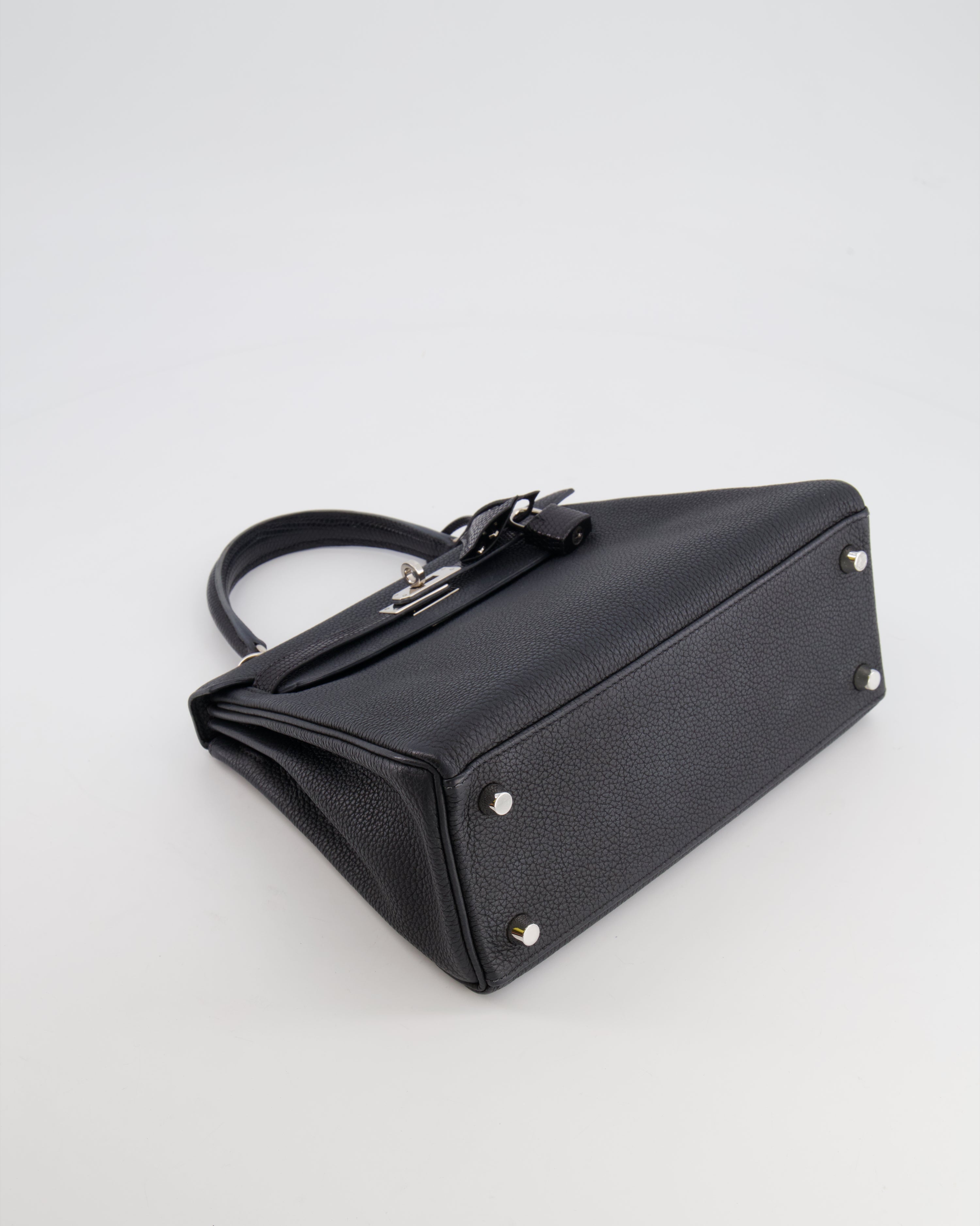 *RARE* Hermes Kelly Touch Retourne 25cm Bag in Black Togo leather and Lizard with Palladium Hardware - sneakerlandnet