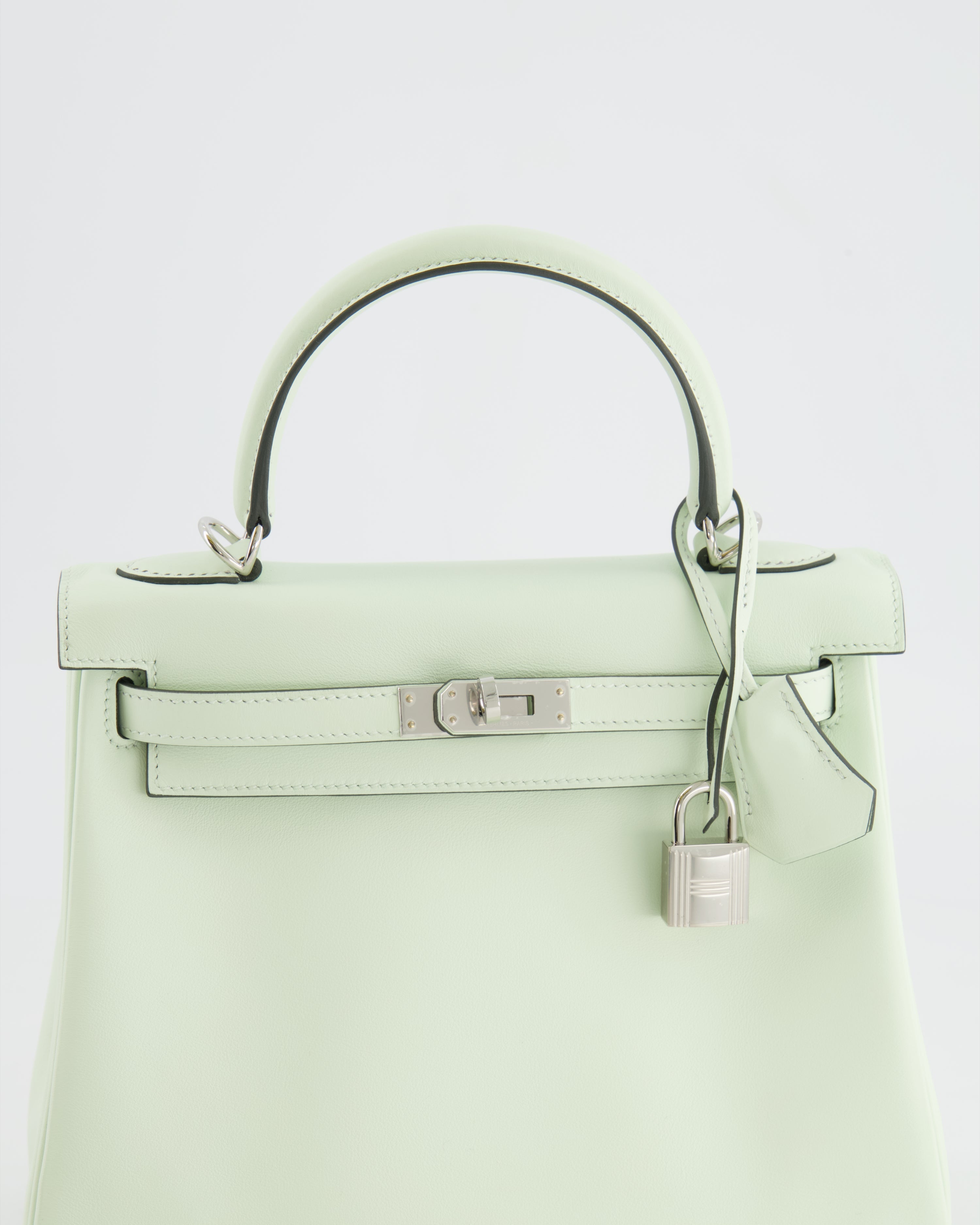 *RARE* Hermes Kelly Bag 25cm Retourne in Vert Fizz Swift Leather with Palladium Hardware - sneakerlandnet