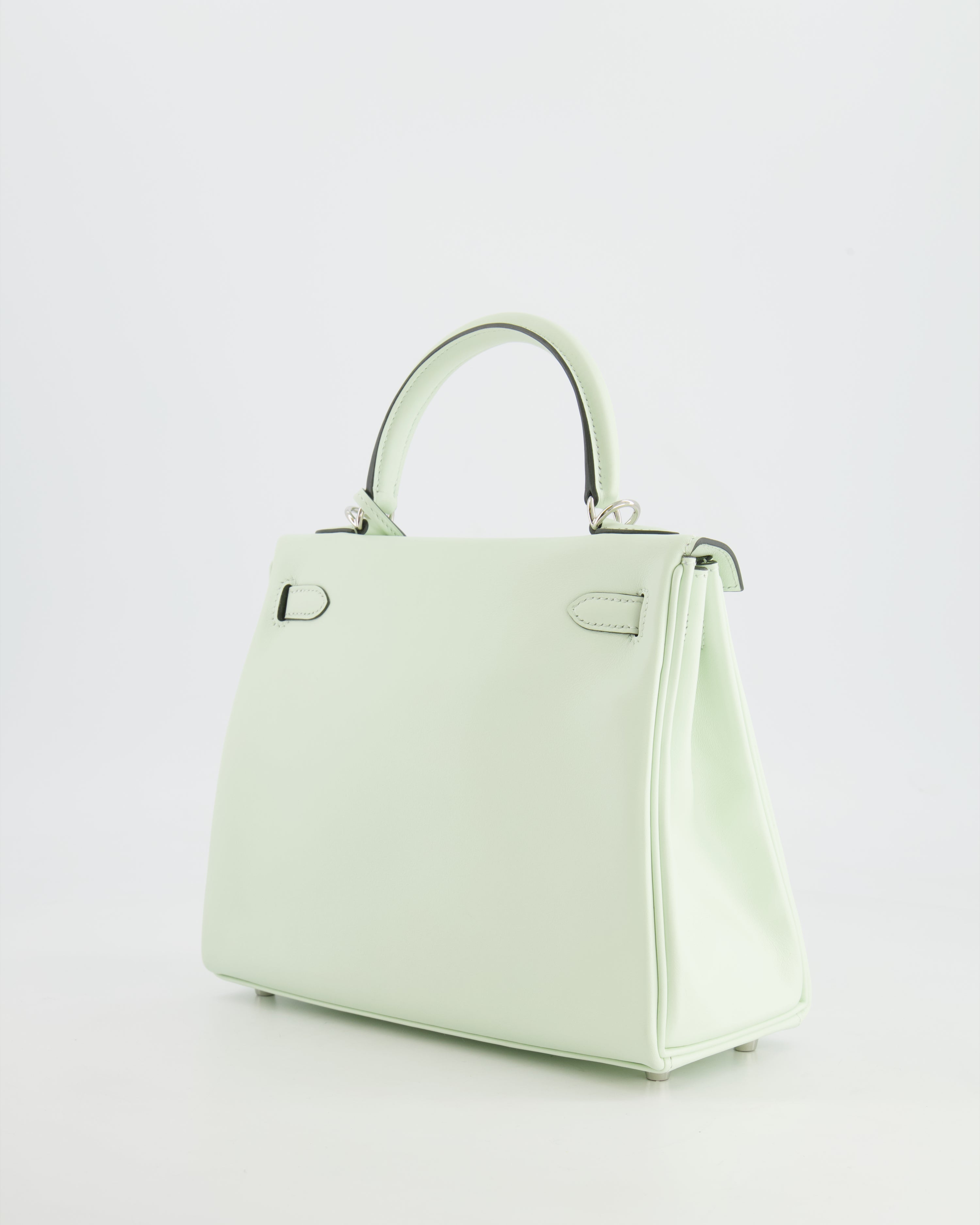 *RARE* Hermes Kelly Bag 25cm Retourne in Vert Fizz Swift Leather with Palladium Hardware - sneakerlandnet