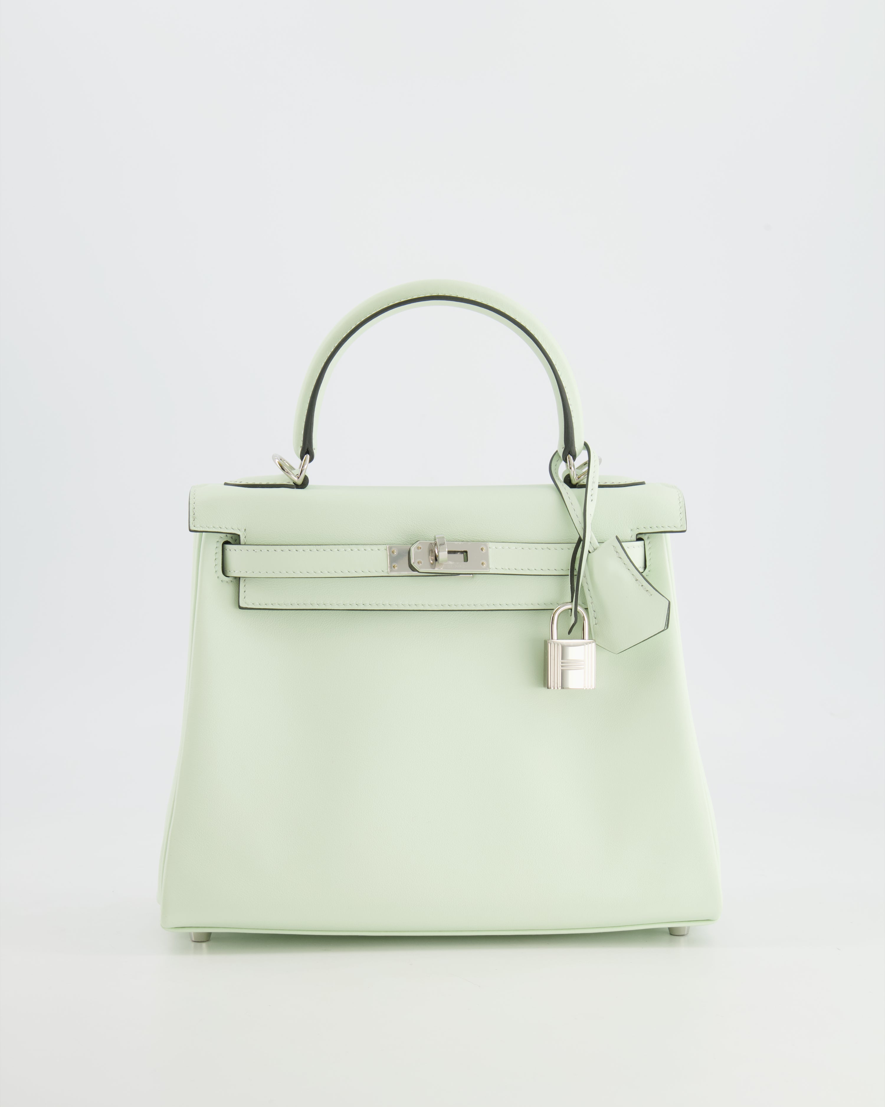 *RARE* Hermes Kelly Bag 25cm Retourne in Vert Fizz Swift Leather with Palladium Hardware - sneakerlandnet