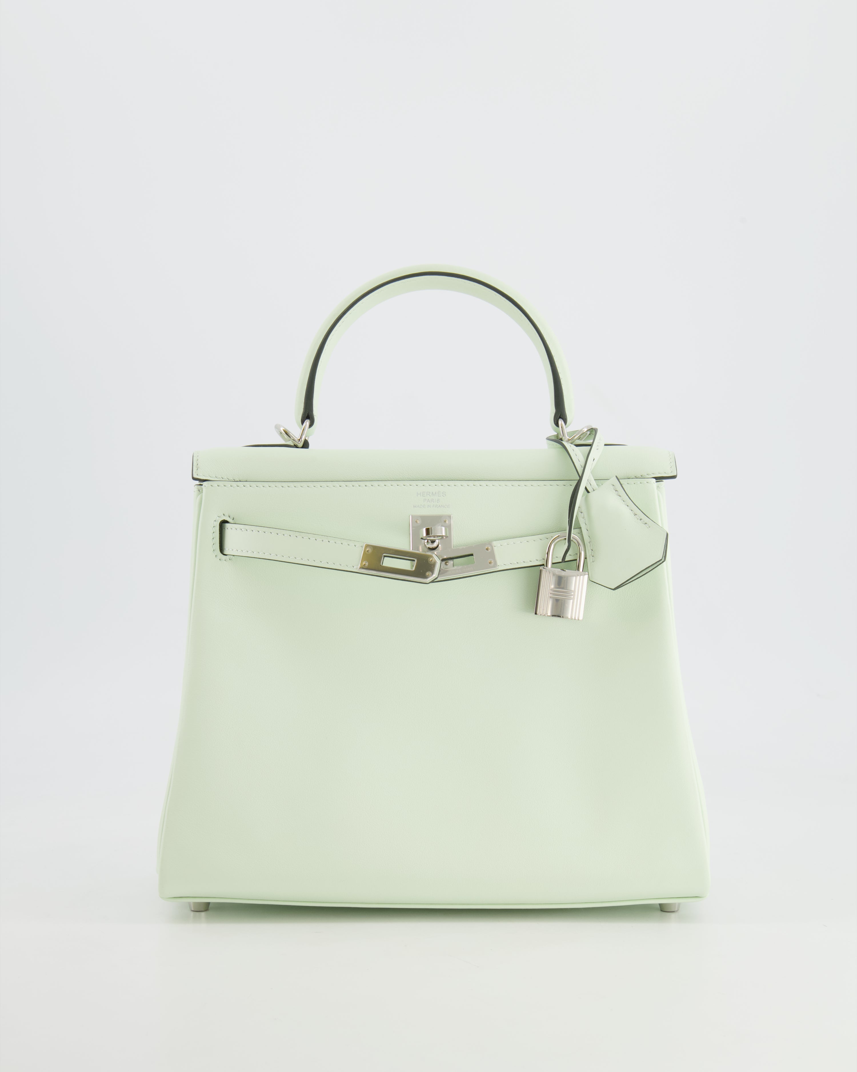 *RARE* Hermes Kelly Bag 25cm Retourne in Vert Fizz Swift Leather with Palladium Hardware - sneakerlandnet