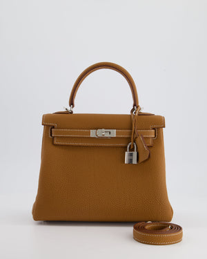 Kelly Bag 25cm in Gold with Togo Leather and Palladium Hardware Kilta bags