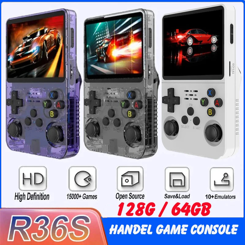 Retro Handheld Video Game Console Linux System 3.5 Inch IPS Screen Portable Pocket Video Player 64GB 128GB Games eprolo