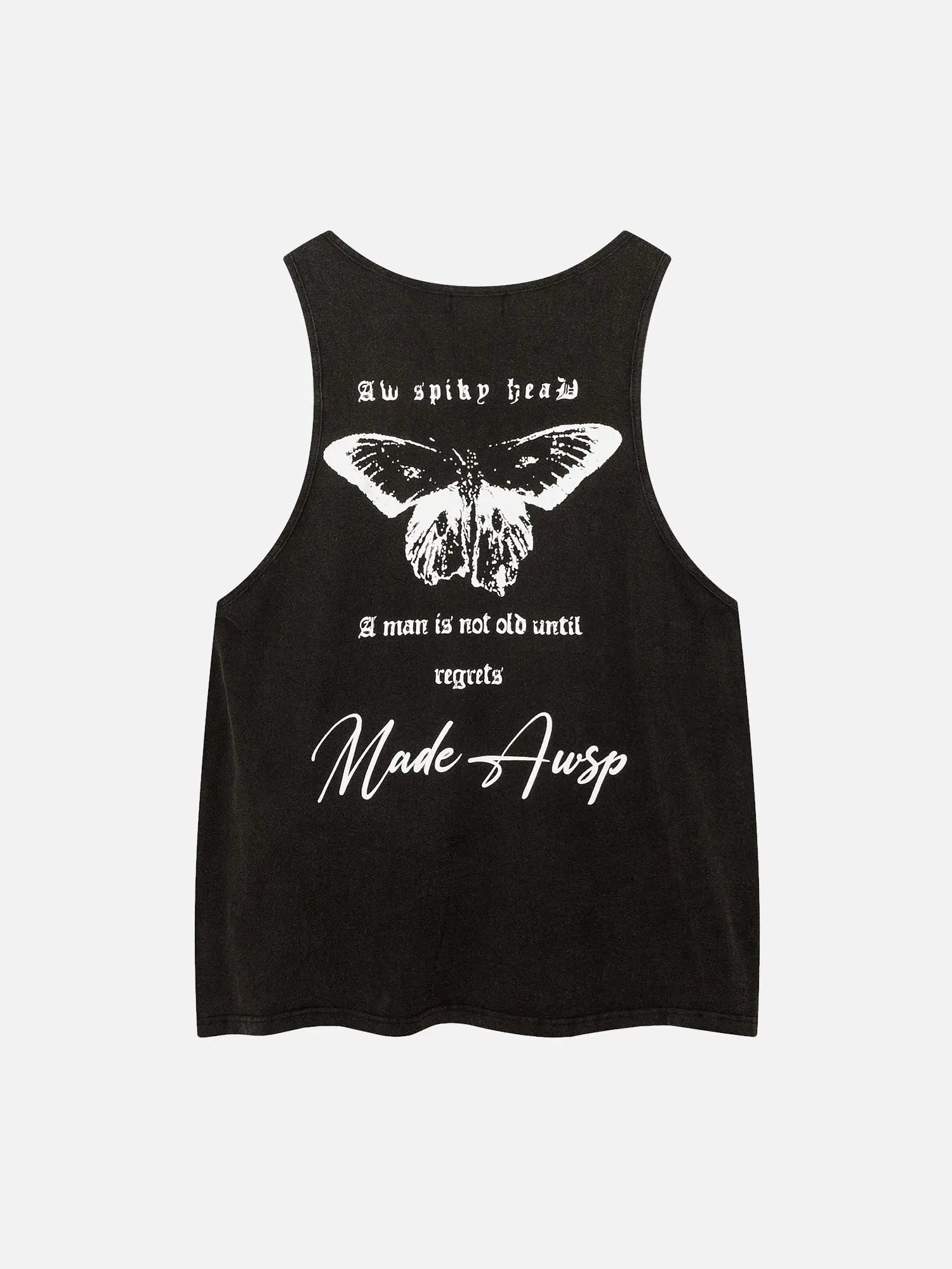 Retro Butterfly Goth Letter Print Vest Tank Top SP240329M7SA