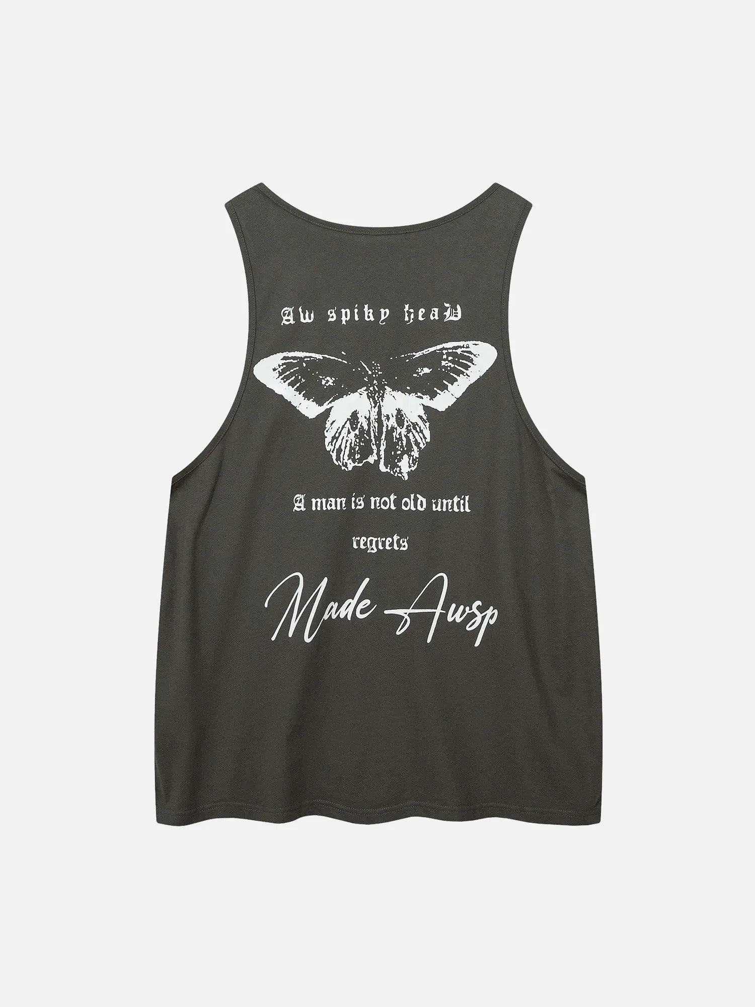 Retro Butterfly Goth Letter Print Vest Tank Top SP240329M7SA