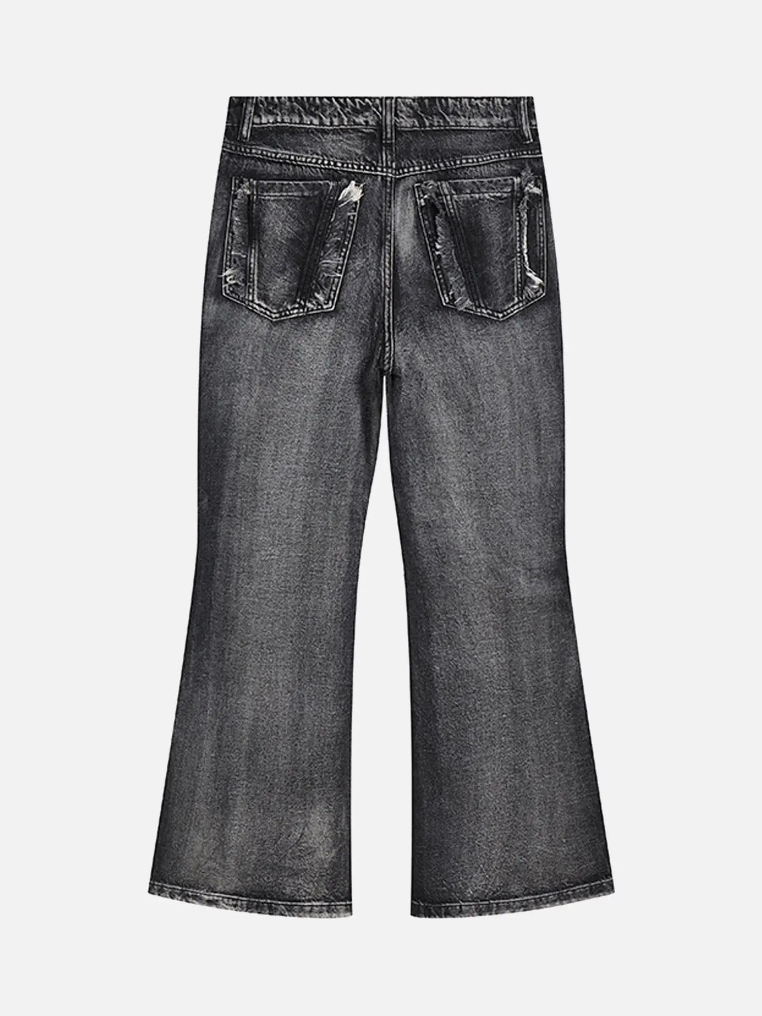 Retro Deconstructed Multi-Pull Heavy Duty Washed Distressed Tassel Micro-Large Jeans SP2404128B6N