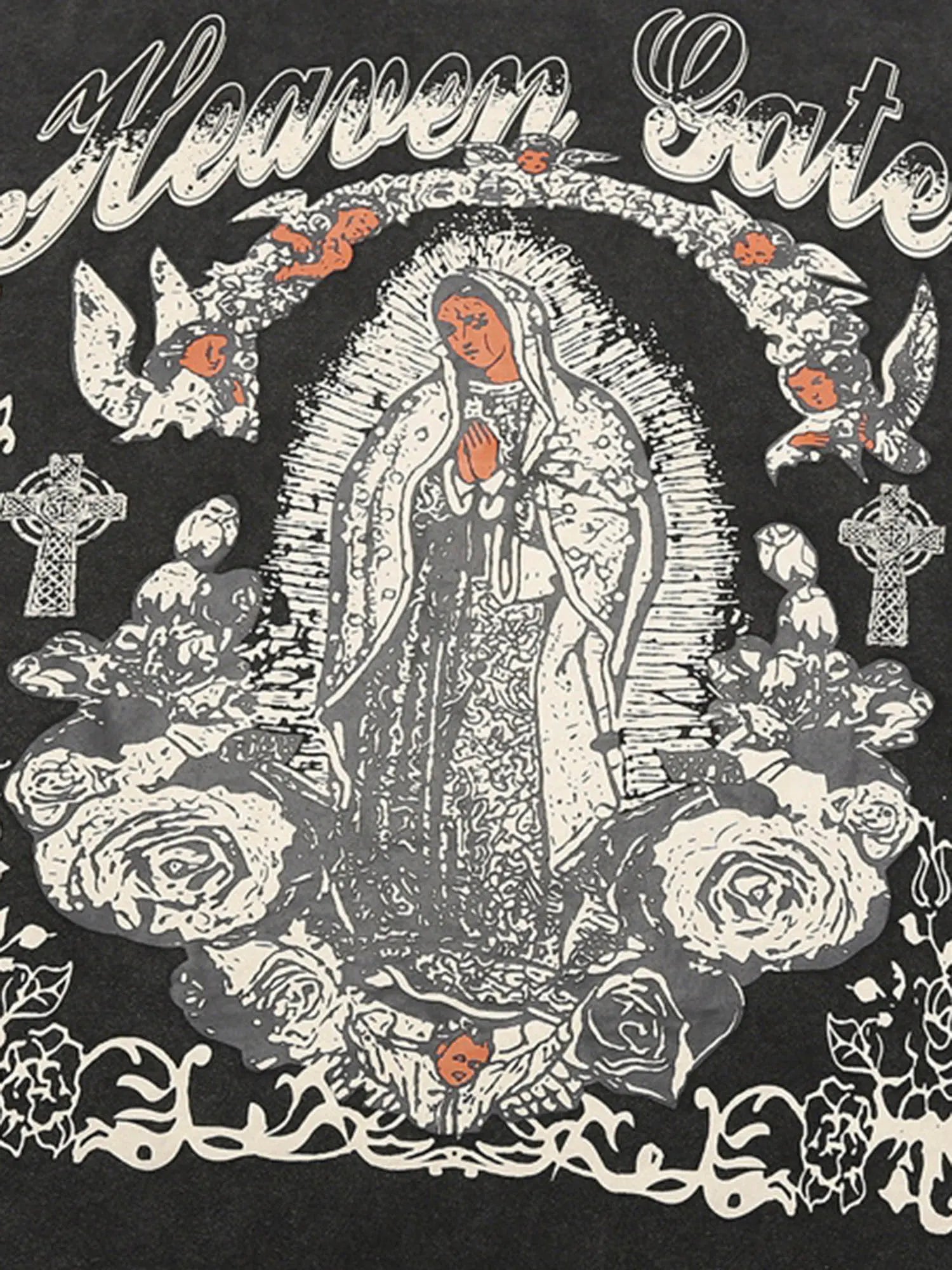 Retro Street Our Lady Of The Cross T-shirt SP240321NGMH