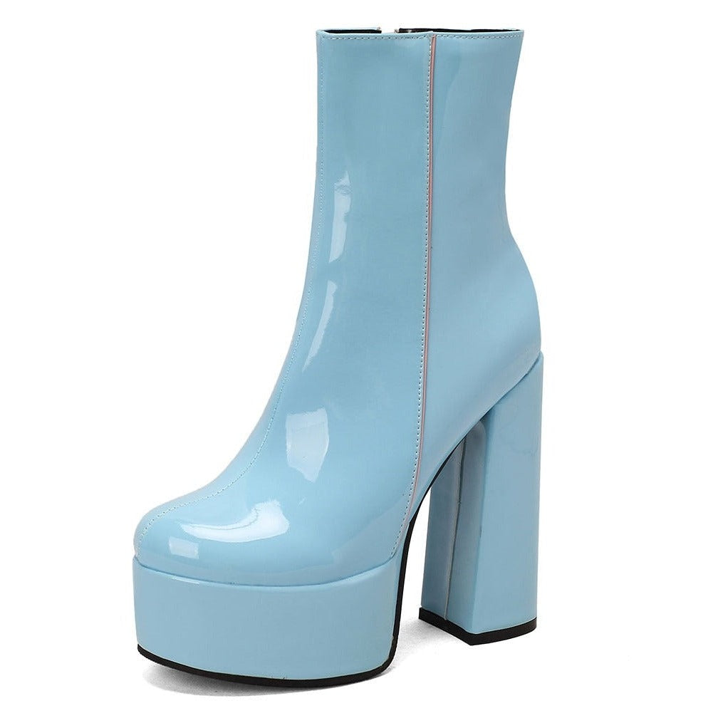 AZALEA High Heel Platform Ankle Boots - 1984