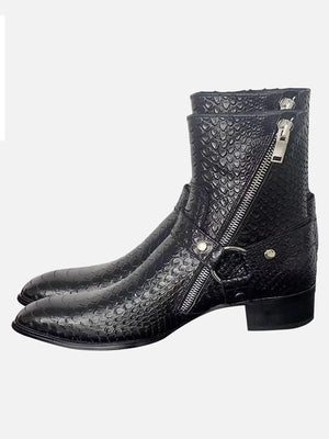 Snake Print OG Buckle Chelsea Boots SP240314AUS5