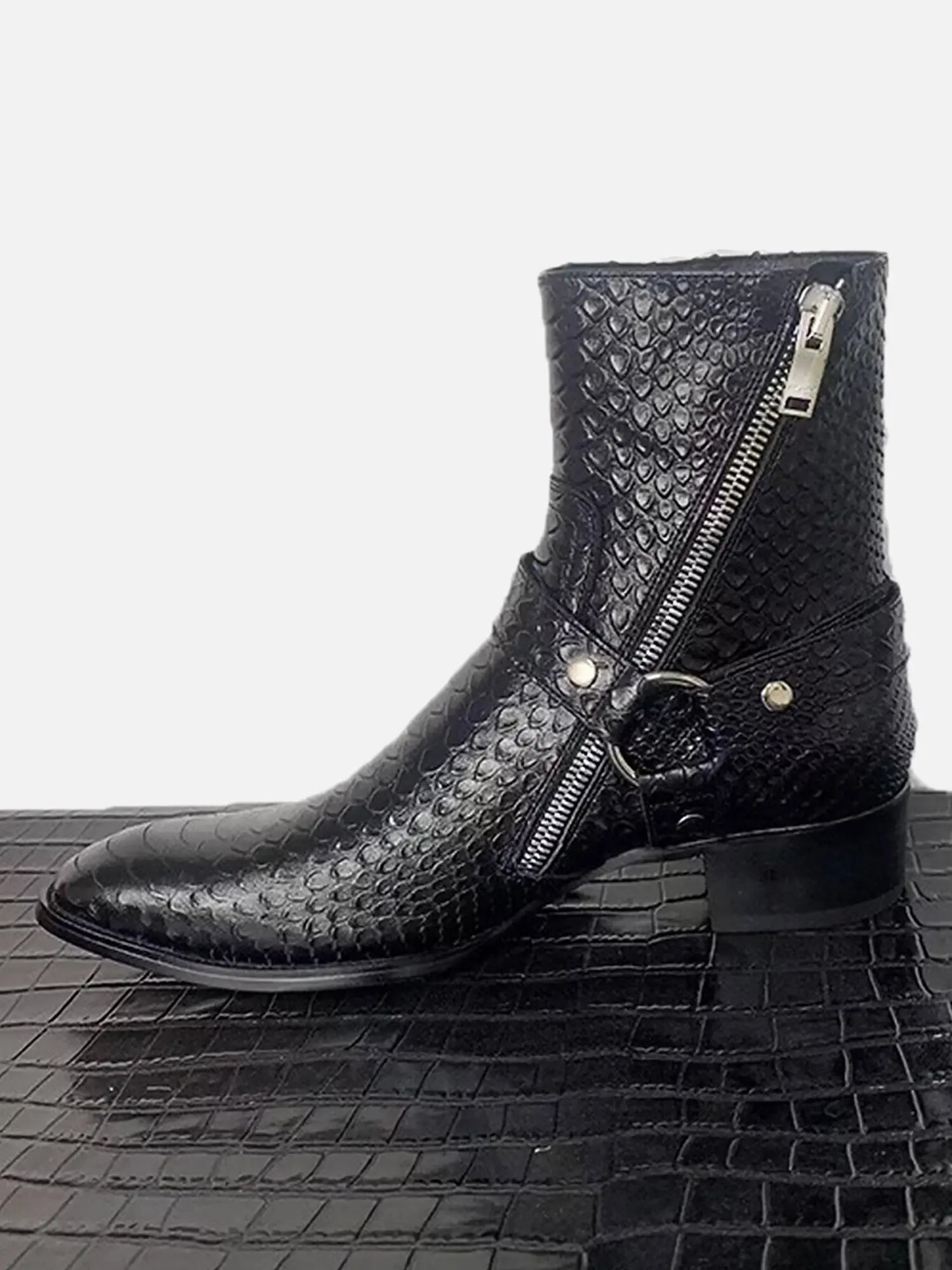 Snake Print OG Buckle Chelsea Boots SP240314AUS5