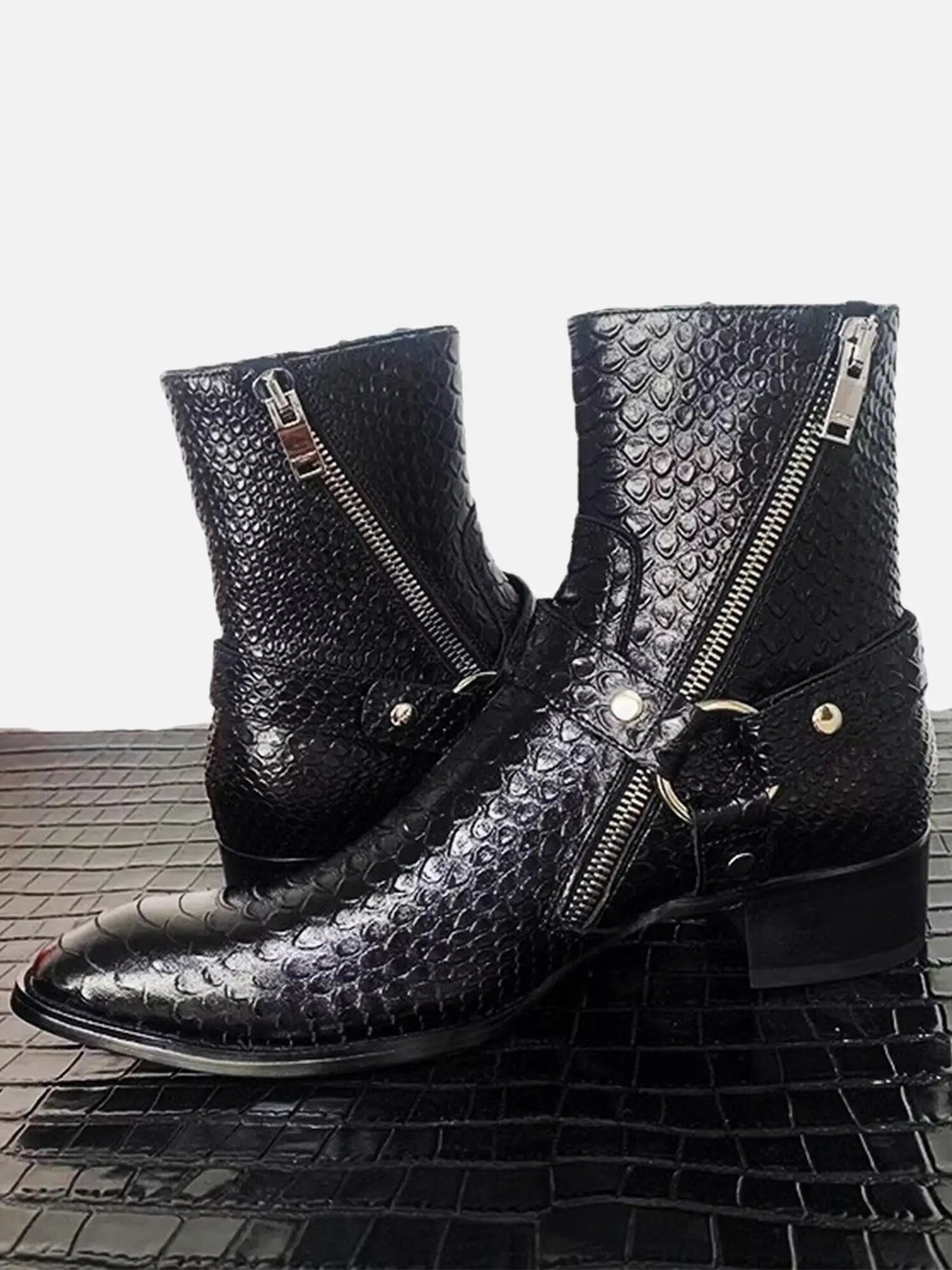 Snake Print OG Buckle Chelsea Boots SP240314AUS5