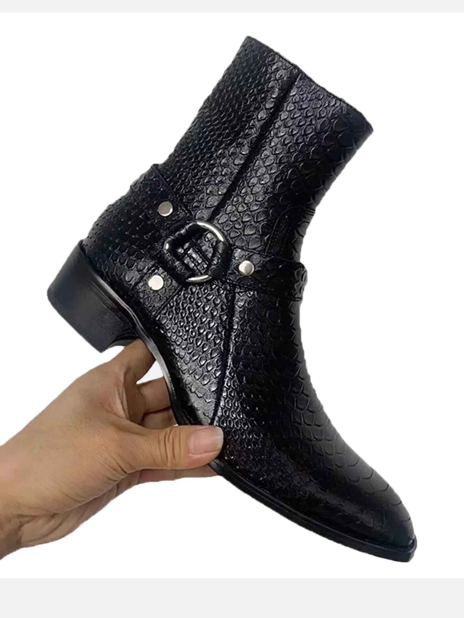 Snake Print OG Buckle Chelsea Boots SP240314AUS5