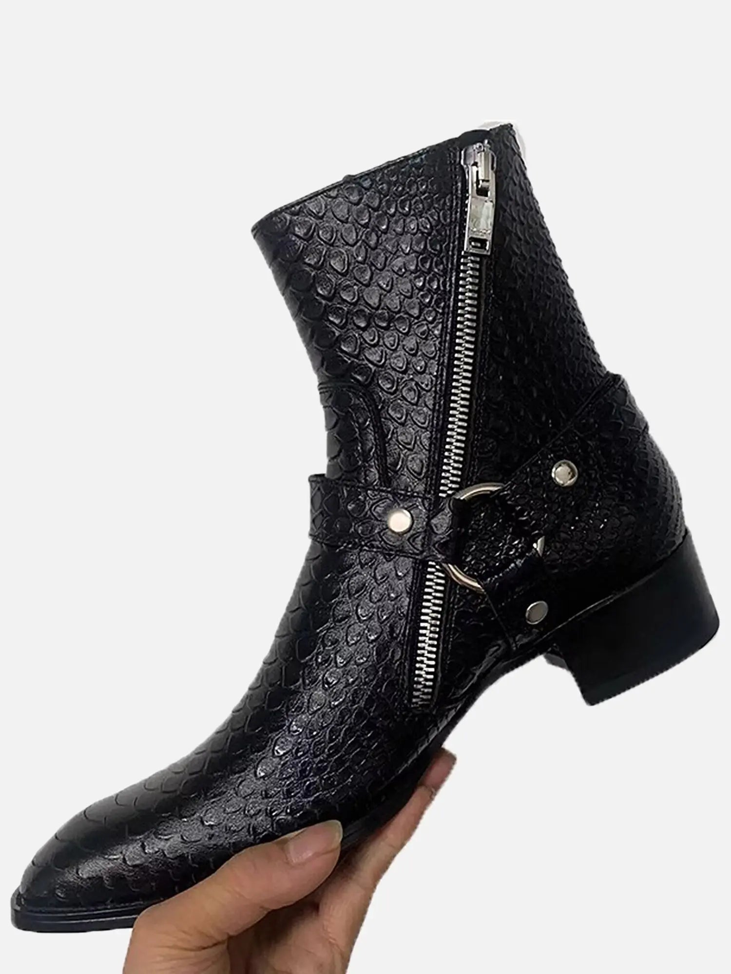 Snake Print OG Buckle Chelsea Boots SP240314AUS5