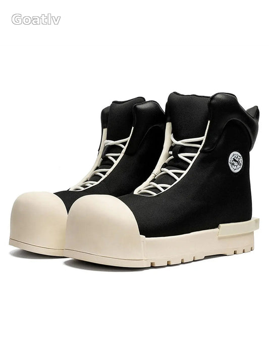 Sneakerhill High Top Canvas Platform Sneakers - 1984