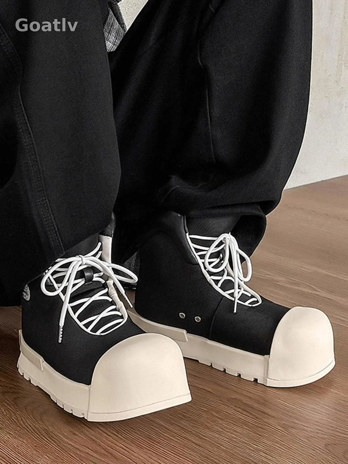 Sneakerhill High Top Canvas Platform Sneakers - 1984