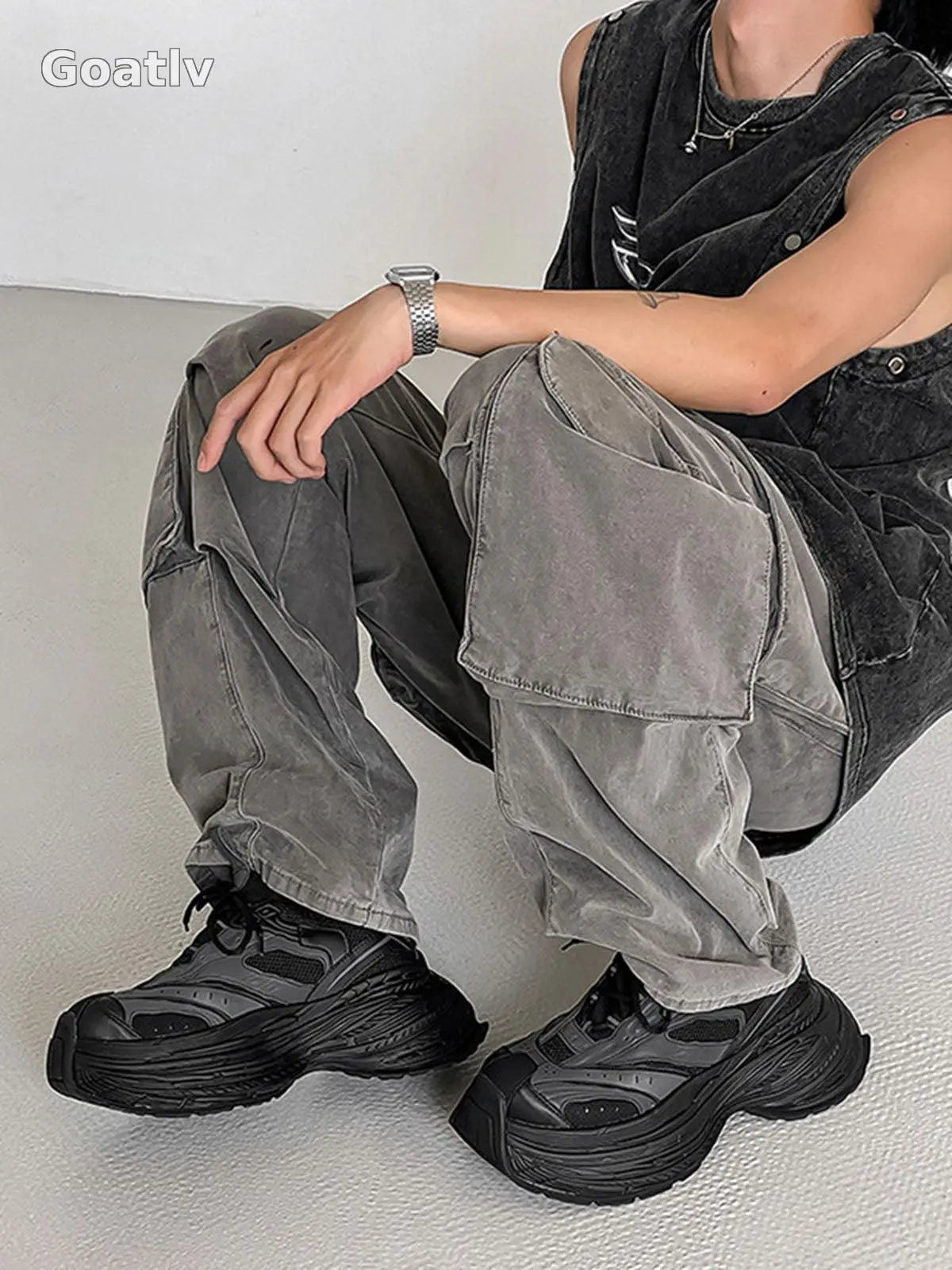 Sneakerhill Mesh Contrast Color Platform Sneakers - 1984
